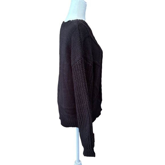 Forever 21+ Womens Black Cable Knit Sweater 2X NWT - Picture 4 of 7